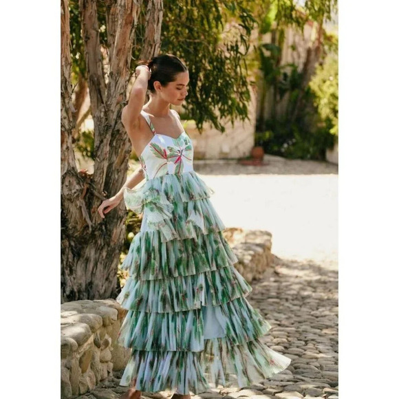 Hutch Dresses & Skirts - Anthropologie Hutch Mariah Tiered Tulle Sweetheart Column Gown 2 NWT $260